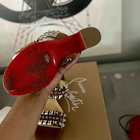 Christian Louboutin stud sandals, wore twice. - Picture 3 of 5